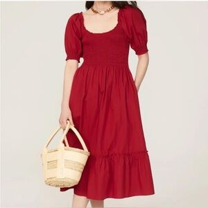 Hill House Red Midi Dress